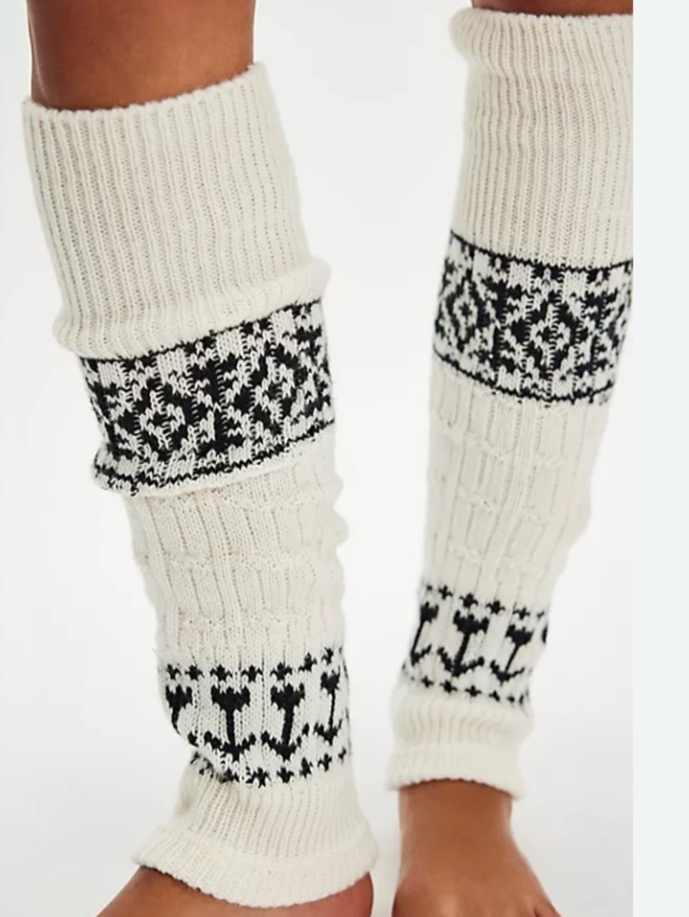 Free People Cozy FairIle Leg Warmers NWT